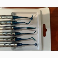 Комплект стоматологических экскаваторов 6 шт. титановый сплав