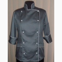 Куртка повара с разрезной спинкой серый