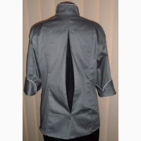 Куртка повара с разрезной спинкой серый
