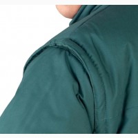Зимняя куртка с отстёгиваемыми рукавами рабочая Reis Czapla зеленого цвета