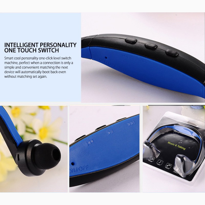 Фото 3. Epik S9 Спортивные Bluetooth Наушники водонепроницаемые беспроводные блютуз гарнитура