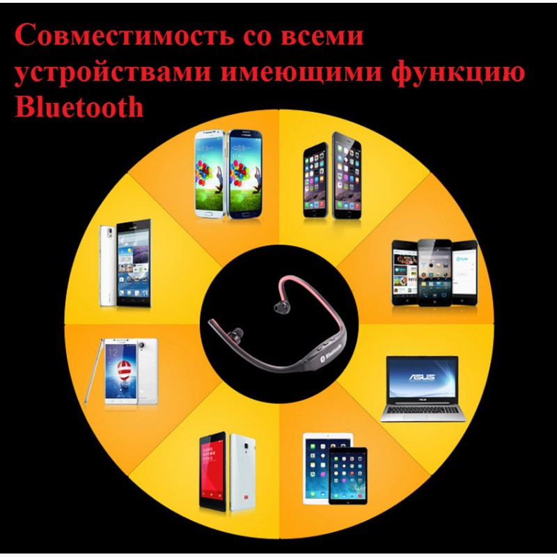 Фото 6. Epik S9 Спортивные Bluetooth Наушники водонепроницаемые беспроводные блютуз гарнитура