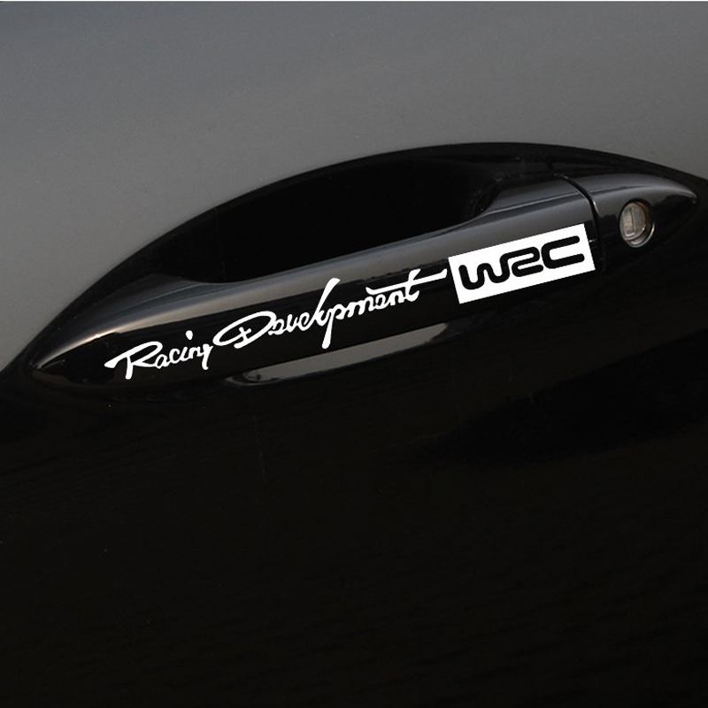 Фото 5. Наклейки на ручки авто 9 WRC Белая с красным светоотражающая ), Белая