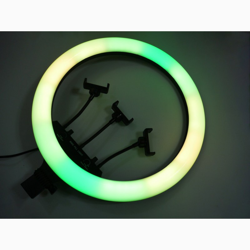 Фото 12. Кольцевая LED лампа RGB MJ18 45см 220V 3 крепл.тел + пульт + чехол