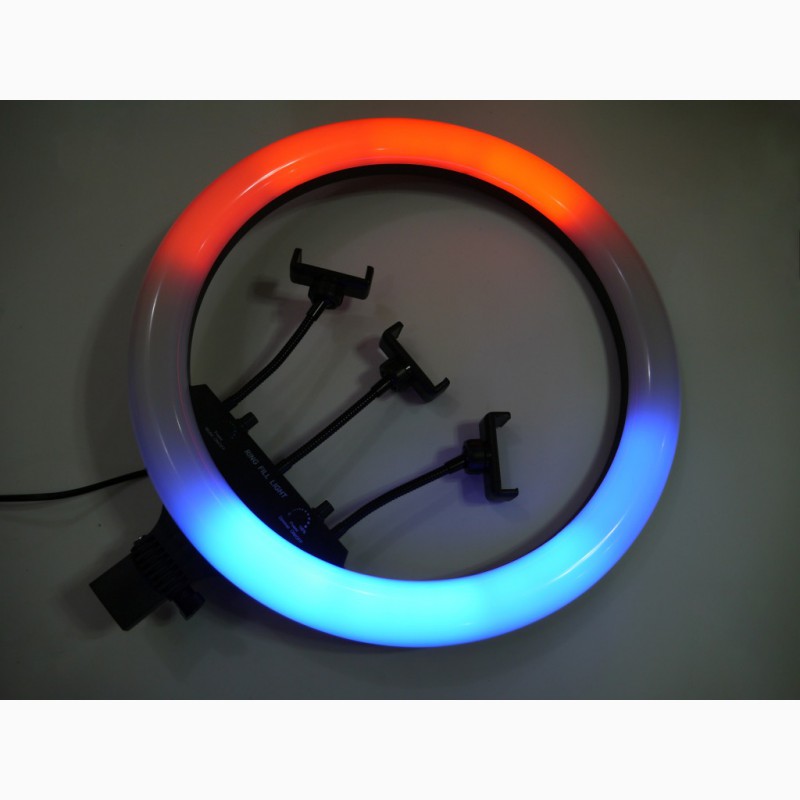 Фото 3. Кольцевая LED лампа RGB MJ18 45см 220V 3 крепл.тел + пульт + чехол