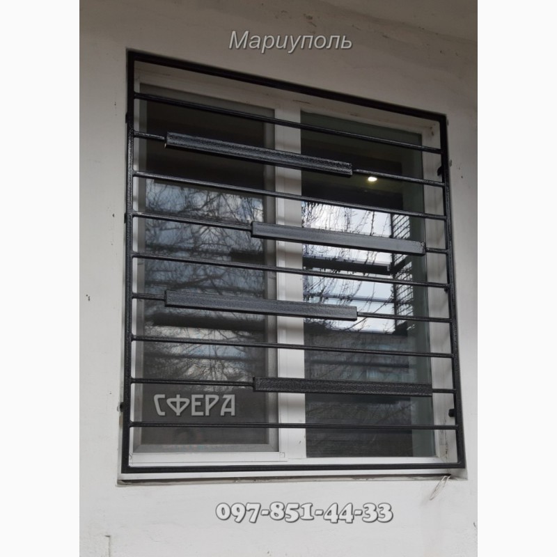 Фото 3. Решетки на окна. Металлические кованые оконные решетки. Мариуполь