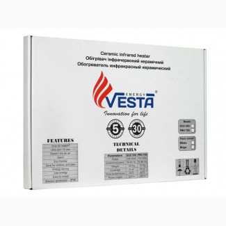 Настенные обогреватели Vesta Energy. Заказать керамические панели для обогрева