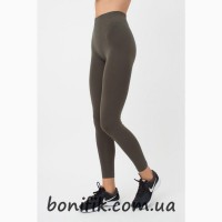 Чёрные бесшовные женские леггинсы из микрофибры (арт.Leggings model 2)