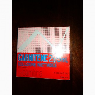 Карнитене(Carnitene) L-carnitina 2g/5ml продам