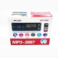 Автомагнитола Pioneer 3887 ISO - 2хUSB, Bluetooth, FM, microSD, AUX сенсорная магнитола