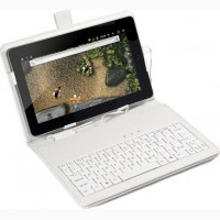 Чехол с клавиатурой для планшетов 10 дюймов (микро USB) Белый