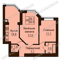 2-х комнатная квартира в ЖК СОФИЯ RESIDENCE Киев от застройщика