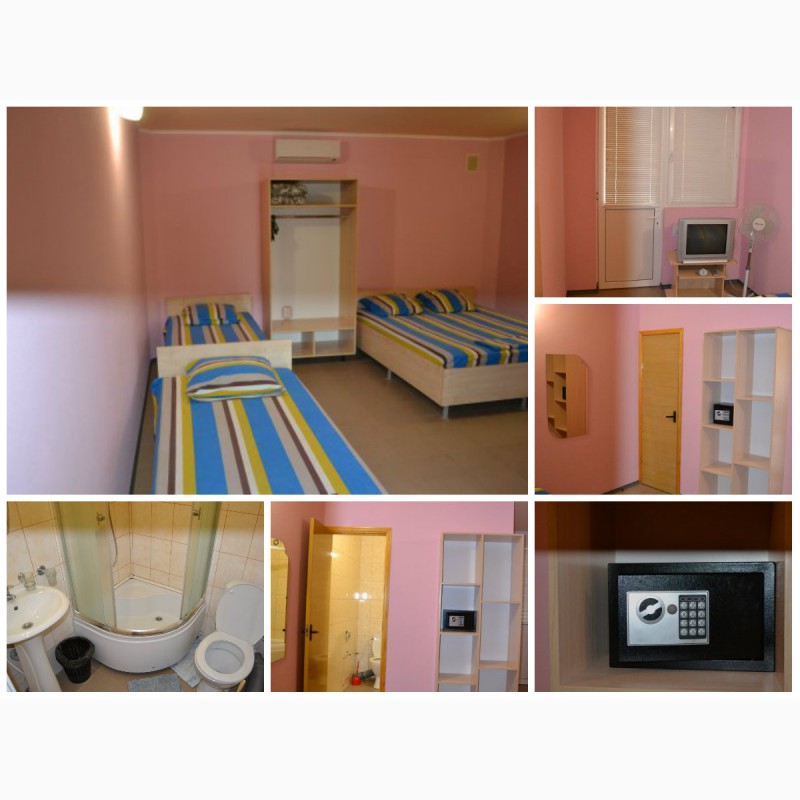 Фото 3. Номера ( комната, кухня, сан. узел - в каждом ) для отдыха в Крыму