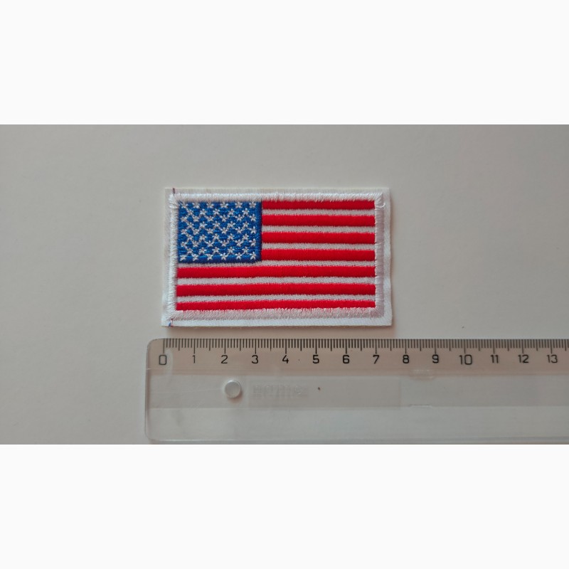 Фото 2. Нашивка на одежду, рюкзак флаг Америки, США