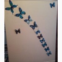 Бабочки 4 декор на обои, зеркала, холодильник