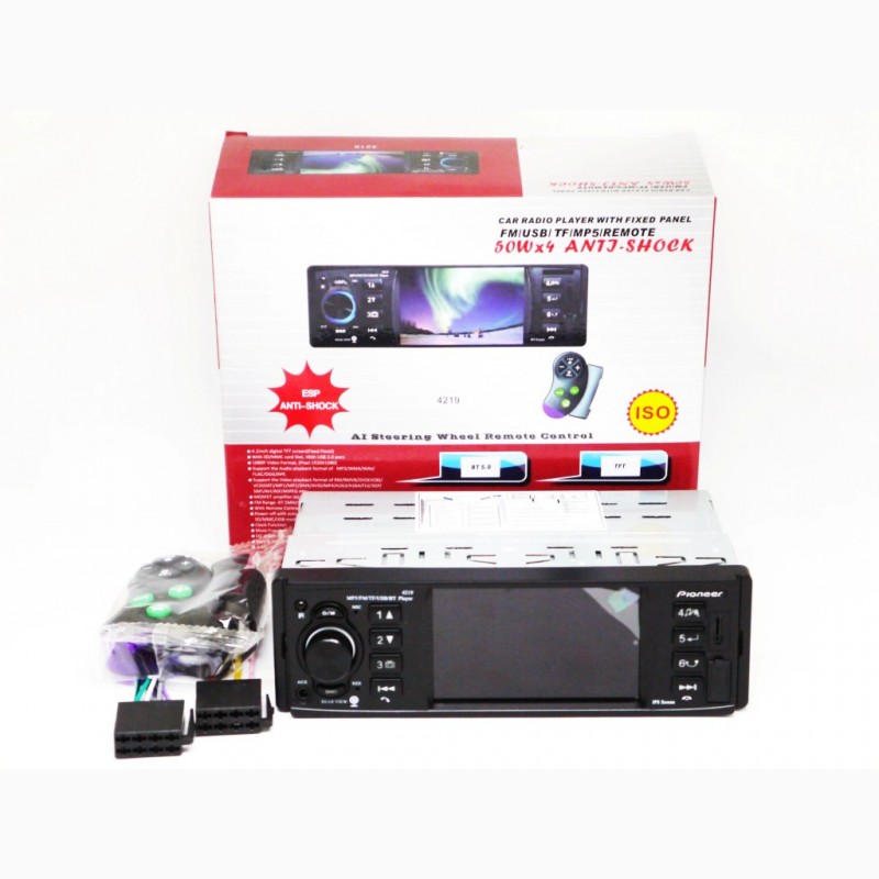Фото 2. Магнитола Pioneer 4219 ISO - экран 4, 1#039; #039; + DIVX + MP3 + USB + SD + Bluetooth