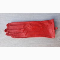 Женские кожаные перчатки (разного цвета, без подкладки)