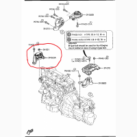 Mazda BP4K39060, Подушка двигуна Мазда 3, 1.6, двигатель Z6, оригінал