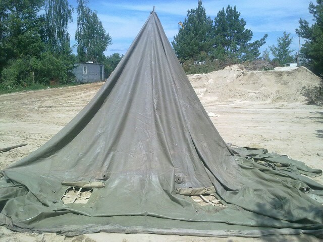 Фото 8. Палатка военная для применения в строительстве и для других целей