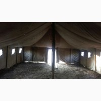 Брезентовая палатка различных размеров и применения в сельском хозяйстве