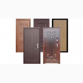 Двери металлические входные с накладками МДФ, дерево, шпон