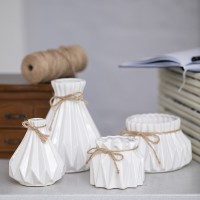 Набор керамических декоративных ваз Алхимия белые