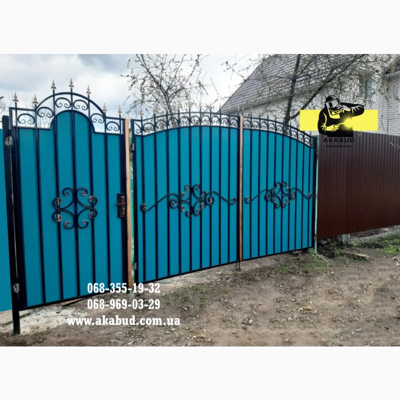 Фото 8. Розпашні Ворота, відкатні ворота, навіс, хвіртка, МАФ