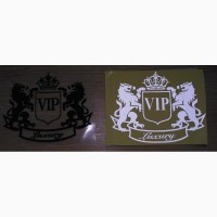 Наклейка на авто мото VIP Белая светоотражающая Тюнинг