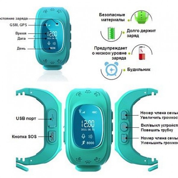 Фото 3. Q50 G36 умные смарт часы телефон для детей с функциями Gps трекер GSM мониторинг прослушка