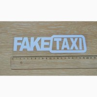 Наклейка на авто FakeTaxi Белая