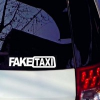 Наклейка на авто FakeTaxi Белая