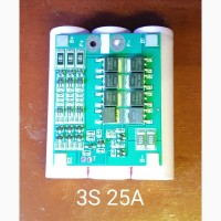 Плата защиты BMS 3S 25A 12.6V для Li-ion аккумуляторов