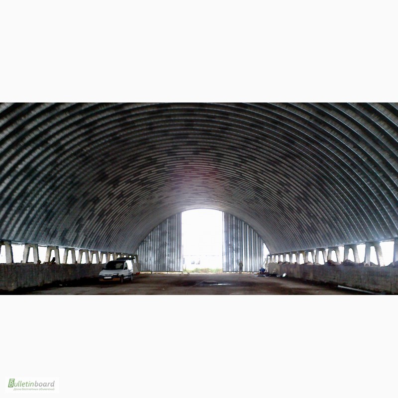 Фото 6. Строительство ангаров бескаркасных арочных