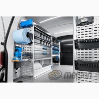 Мобільні майстерні, сервісні авто – обладнання фургона стелажами Sortimo