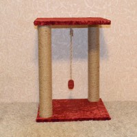 Когтеточка с двумя столбами и квадратной лежанкой