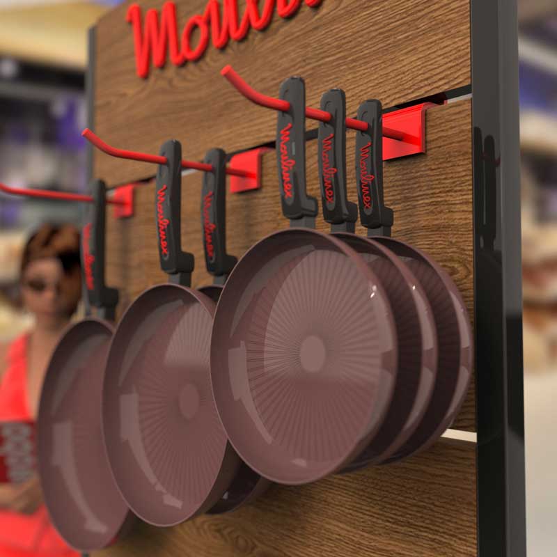 Фото 4. Торговый стенд экономпанели с крючками для Moulinex от производителя BENDVIS