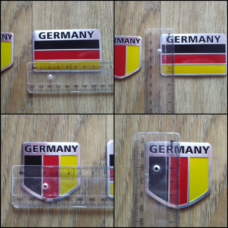 Фото 3. Наклейки на авто Флаг Германии алюминиевые на авто-мото