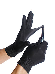 Перчатки нитриловые неопудренные чёрные, NITRYLEX, 100 шт. в упаковке