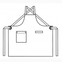 Фартук классический джинс с нагрудником