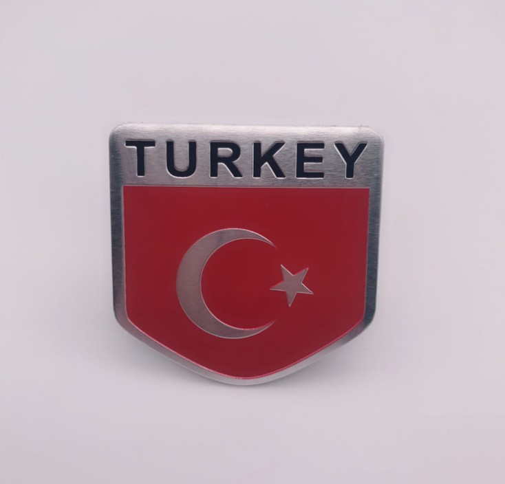 Фото 4. Наклейка на авто Флаг Турции алюминиевые на авто